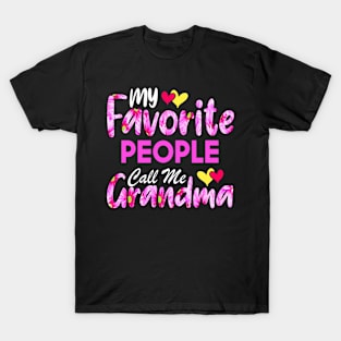 My Favorite People Call Me grandma Cute Floral Mother's Day T-Shirt